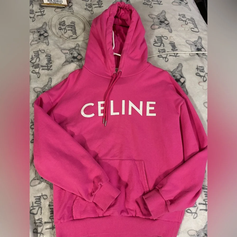 Hoodie Celine Sweater Lisa CELINE Hooded Sweater In Ribbed Wool